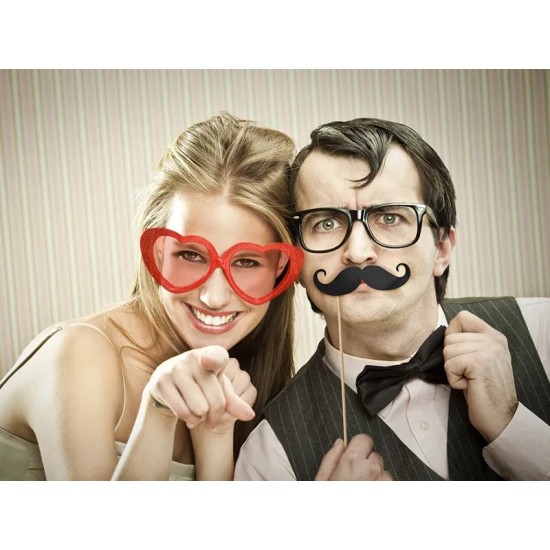 Στικάκια PhotoBooth Μουστάκι (6 τεμ)