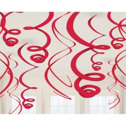 Swirl Διακοσμητικά Οροφής foil κόκκινα (12τεμ) Swirl Διακοσμητικά Οροφής foil κόκκινα (12τεμ)