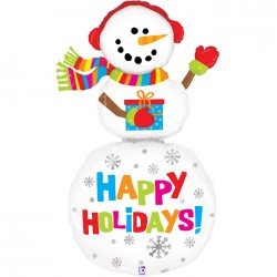 Τεράστιο Μπαλόνι Χιονάνθρωπος Happy Holidays