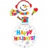 Τεράστιο Μπαλόνι Χιονάνθρωπος Happy Holidays