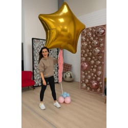 Τεράστιο Μπαλόνι Χρυσό Αστέρι 173 cm Τεράστιο Μπαλόνι Χρυσό Αστέρι 173 cm