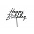 Topper Happy Birthday Μαύρο(τούρτας)