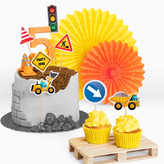 Topper Τούρτας - Εργοτάξιο (7 τεμ)