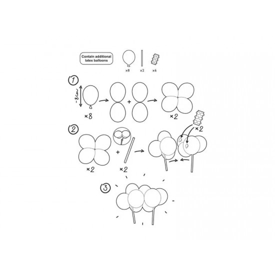 Topper Τούρτας - Γαλάζια Μπαλόνια