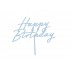 Topper Τούρτας Happy Birthday Απαλό Γαλάζιο