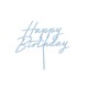 Topper Τούρτας Happy Birthday Απαλό Γαλάζιο