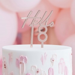 Topper τούρτας "Hello 18" Rosegold Topper τούρτας "Hello 18" Rosegold