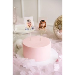 Topper τούρτας Καρδιά με θέση για φωτογραφία (2 τεμ) Topper τούρτας Καρδιά με θέση για φωτογραφία (2 τεμ)