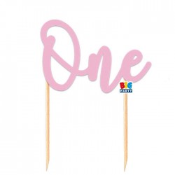 Topper Τούρτας - Ροζ ''One'' Topper Τούρτας - Ροζ ''One''