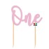 Topper Τούρτας - Ροζ ''One''
