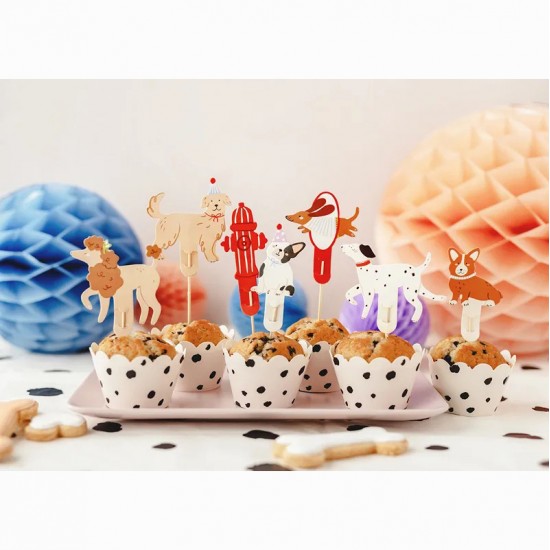 Toppers για Cupcakes Σκυλάκια (7 τεμ)