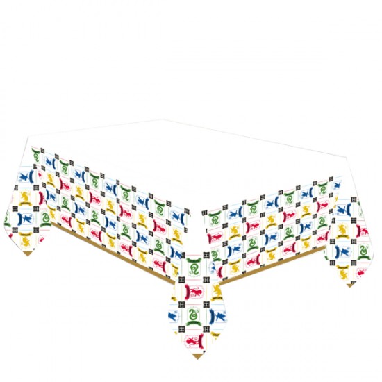 Τραπεζομάντηλο Χάρτινο - Οίκοι Hogwarts 120x180cm