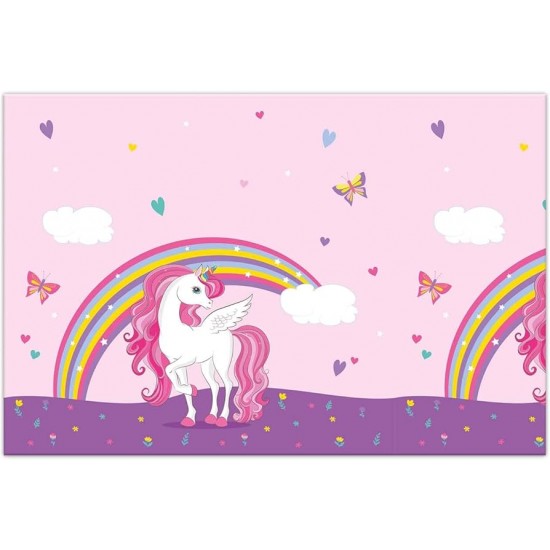 Τραπεζομάντηλο Μονόκερος Rainbow (120x180 cm)