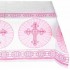 Τραπεζομάντηλο Ροζ με Σταυρό Χάρτινο