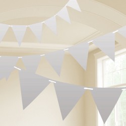 Τριγωνικά Σημαιάκια Ασημί 10m Τριγωνικά Σημαιάκια Ασημί 10m