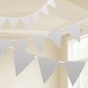 Τριγωνικά Σημαιάκια Ασημί 10m