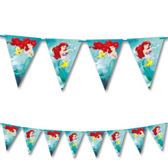 Τριγωνικά Σημαιάκια Γοργόνα Άριελ 2m