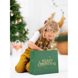 Τσάντα Δώρου Merry Christmas πράσινη Τσάντα Δώρου Merry Christmas πράσινη