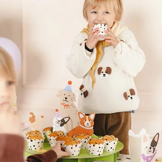 Βάση γλυκών & 24 θήκες Cupcake Σκυλάκια Βάση γλυκών & 24 θήκες Cupcake Σκυλάκια